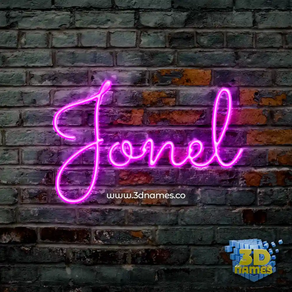 jonel in Pink Neon style - 3D name wallpaper