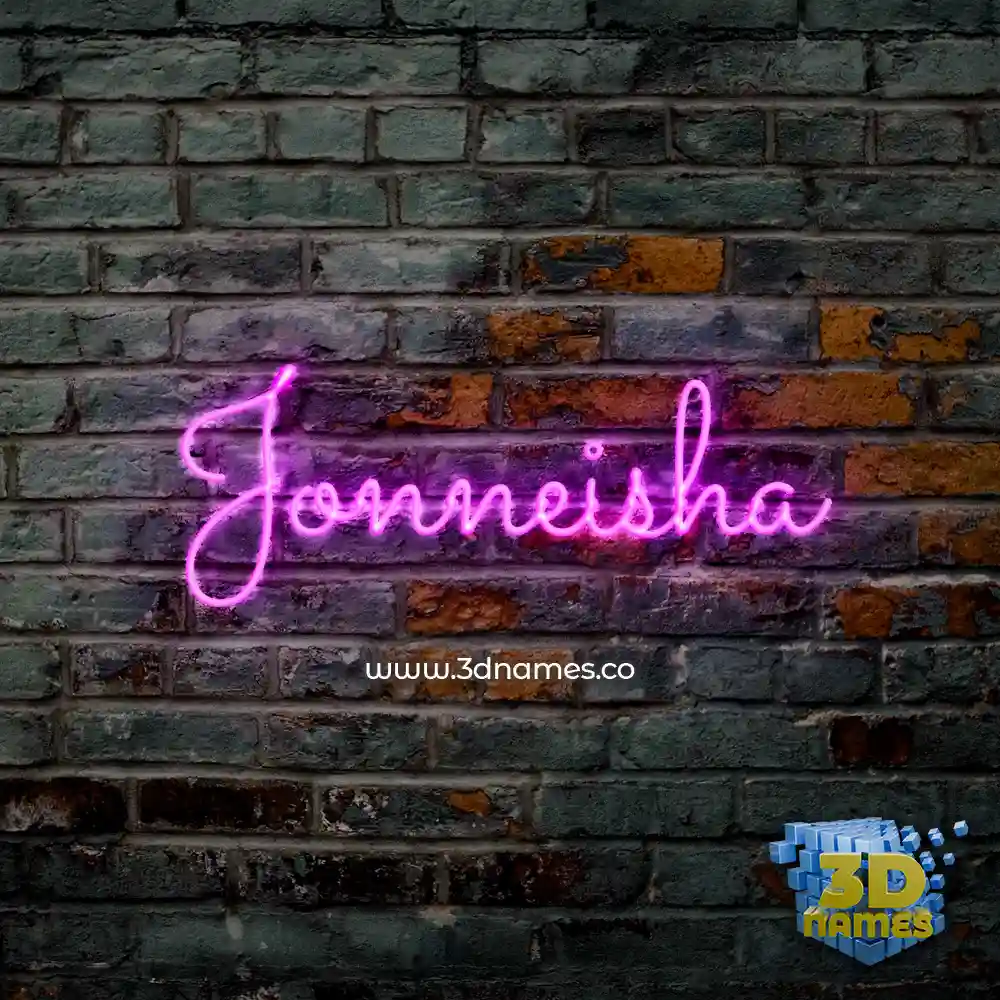 jonneisha in Pink Neon style - 3D name wallpaper