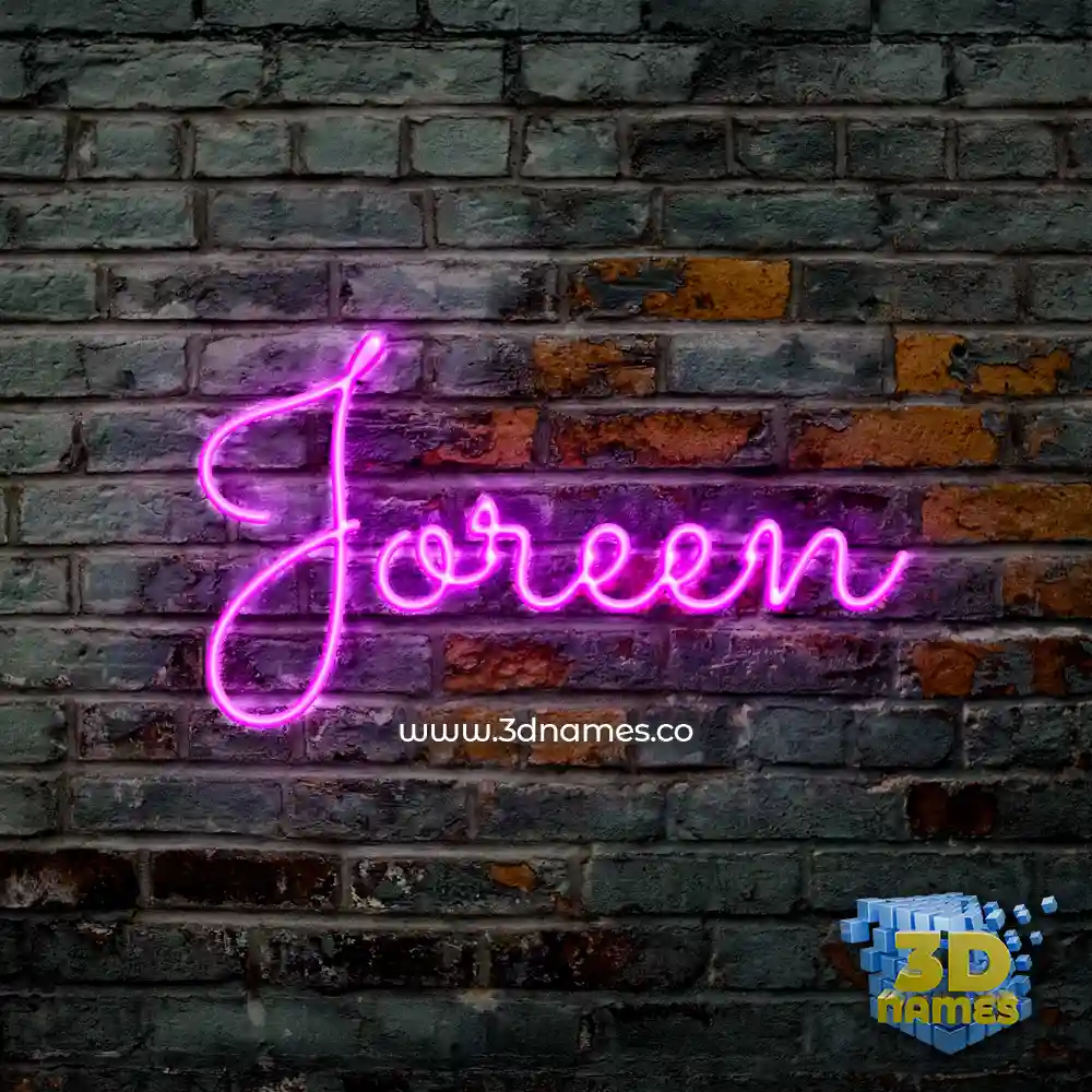 joreen in Pink Neon style - 3D name wallpaper