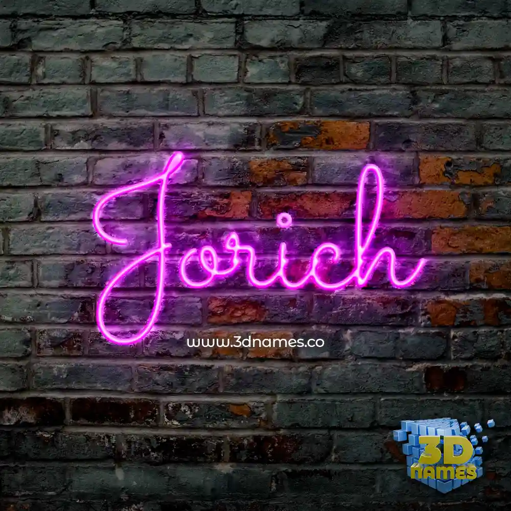 jorich in Pink Neon style - 3D name wallpaper