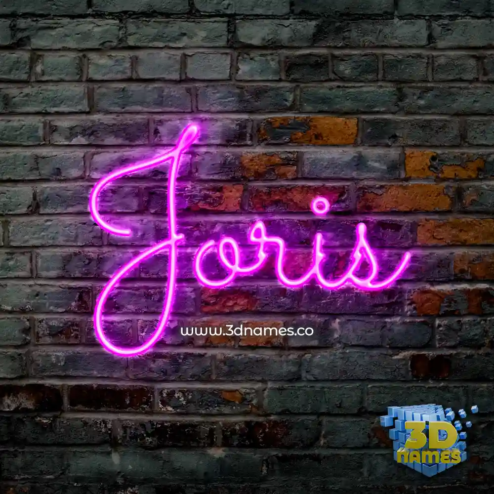 joris in Pink Neon style - 3D name wallpaper