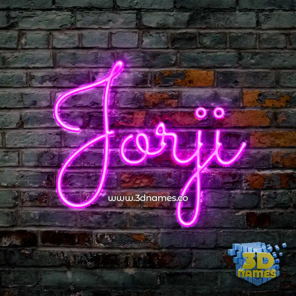 jorji in Pink Neon style - 3D name wallpaper