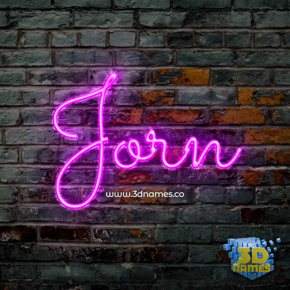 jorn in Pink Neon style - 3D name wallpaper