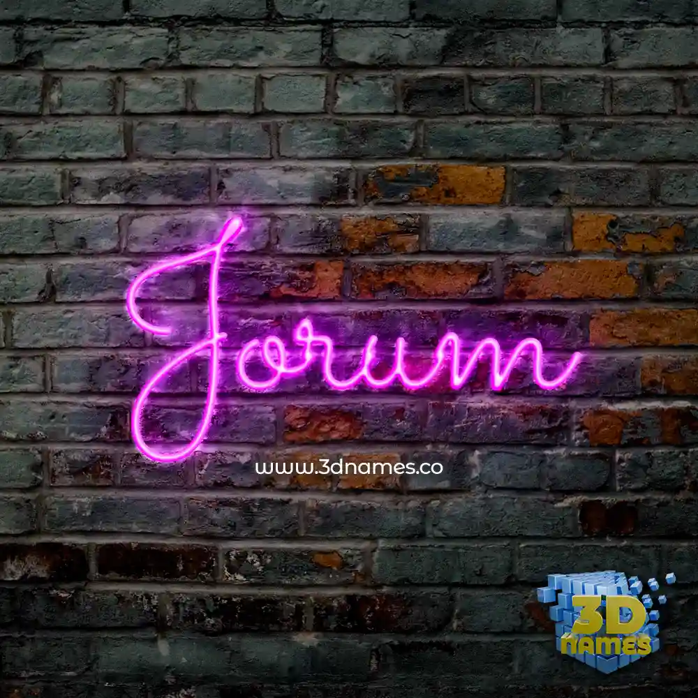 jorum in Pink Neon style - 3D name wallpaper