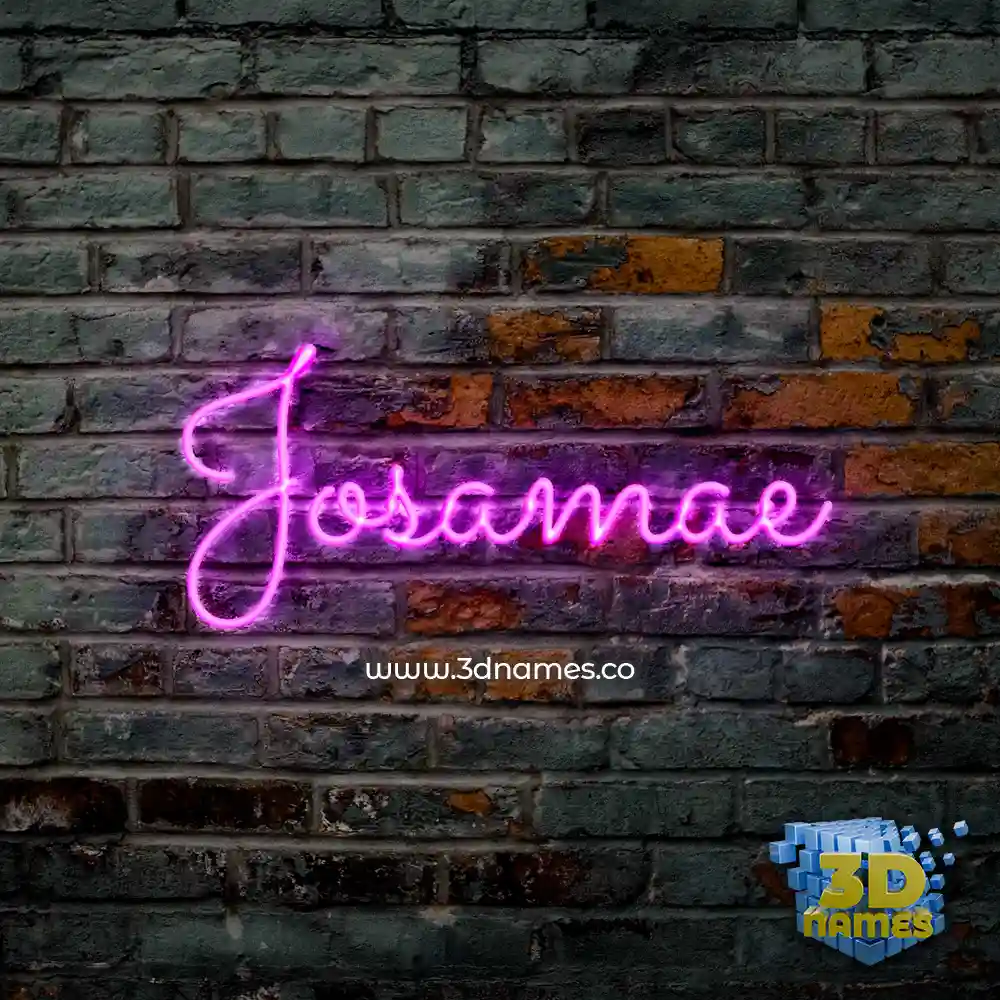 josamae in Pink Neon style - 3D name wallpaper