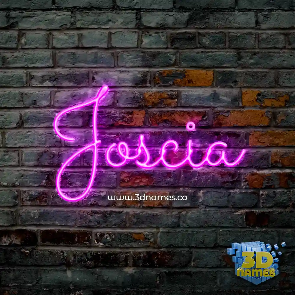 joscia in Pink Neon style - 3D name wallpaper