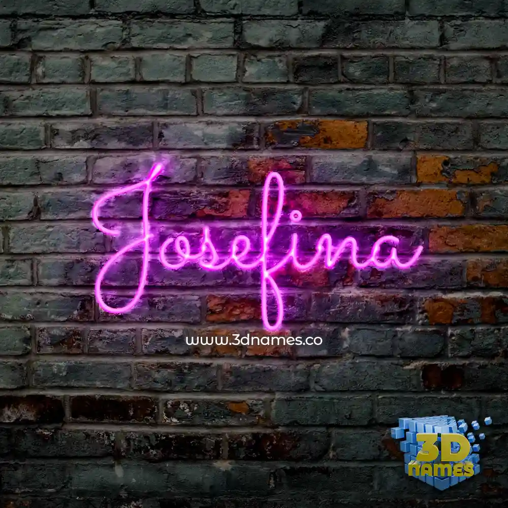 josefina in Pink Neon style - 3D name wallpaper