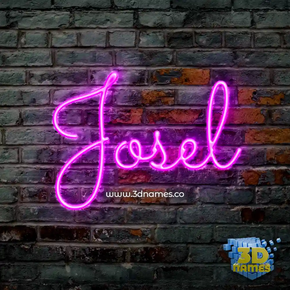 josel in Pink Neon style - 3D name wallpaper