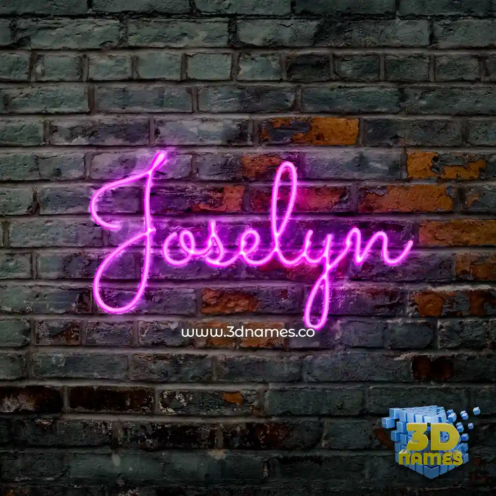joselyn in Pink Neon style - 3D name wallpaper