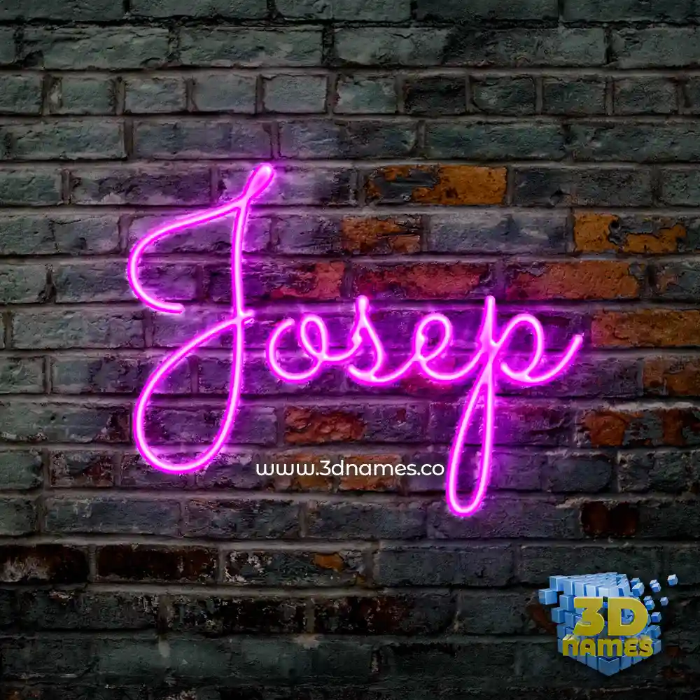 josep in Pink Neon style - 3D name wallpaper