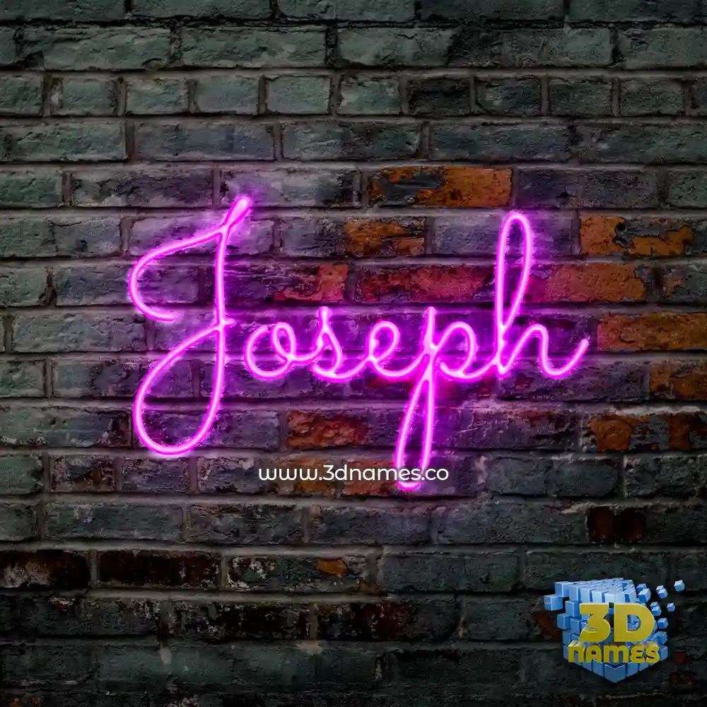 joseph in Pink Neon style - 3D name wallpaper