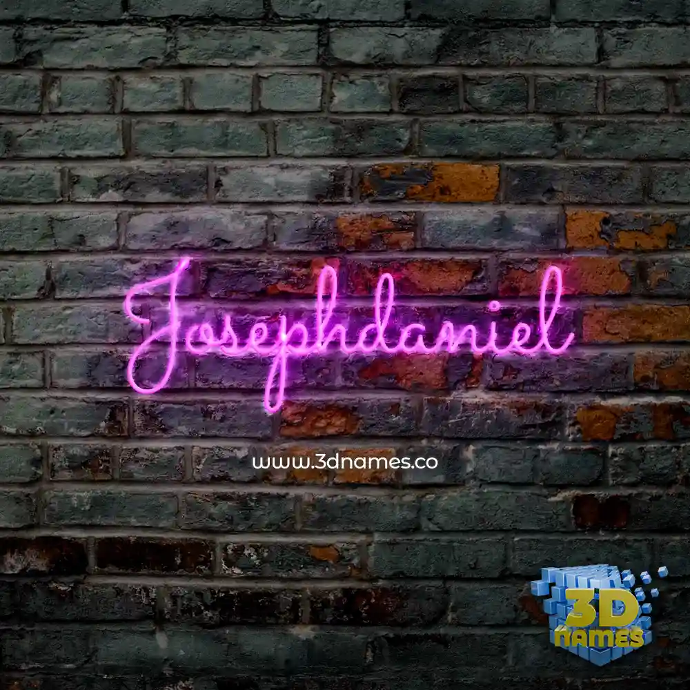 josephdaniel in Pink Neon style - 3D name wallpaper