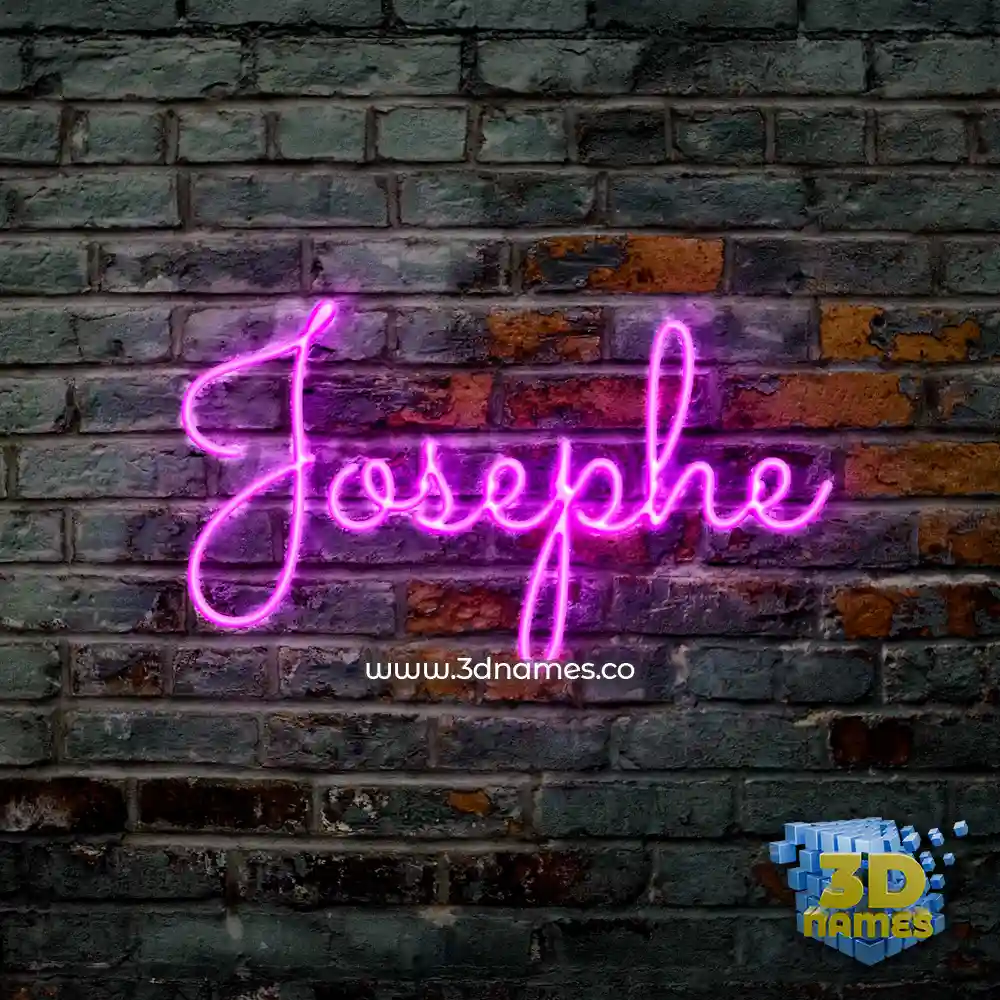 josephe in Pink Neon style - 3D name wallpaper