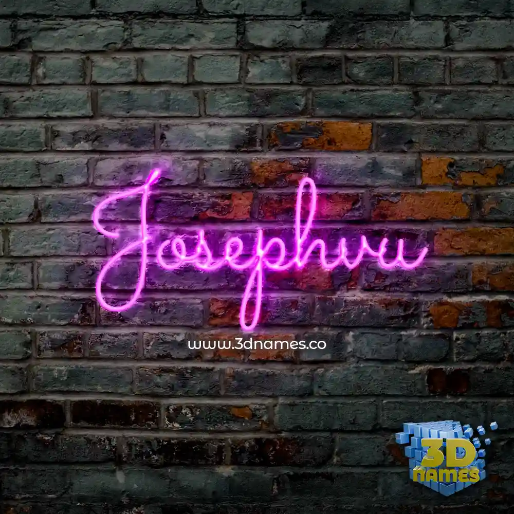josephvu in Pink Neon style - 3D name wallpaper