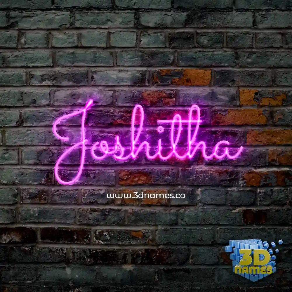 joshitha in Pink Neon style - 3D name wallpaper