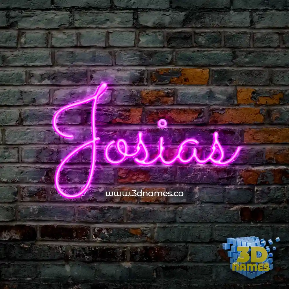 josias in Pink Neon style - 3D name wallpaper