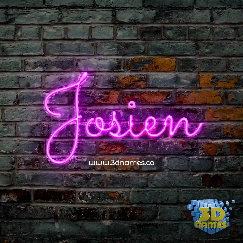 josien in Pink Neon style - 3D name wallpaper