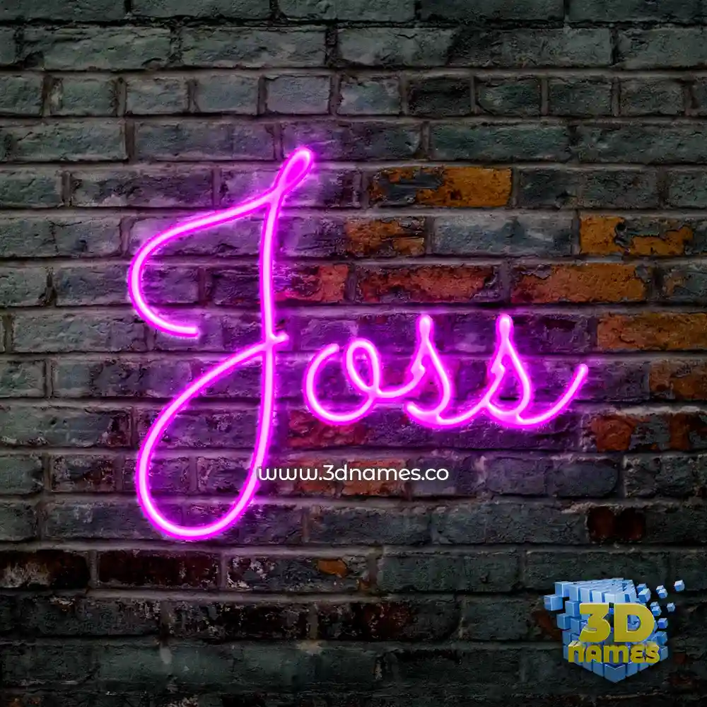 joss in Pink Neon style - 3D name wallpaper