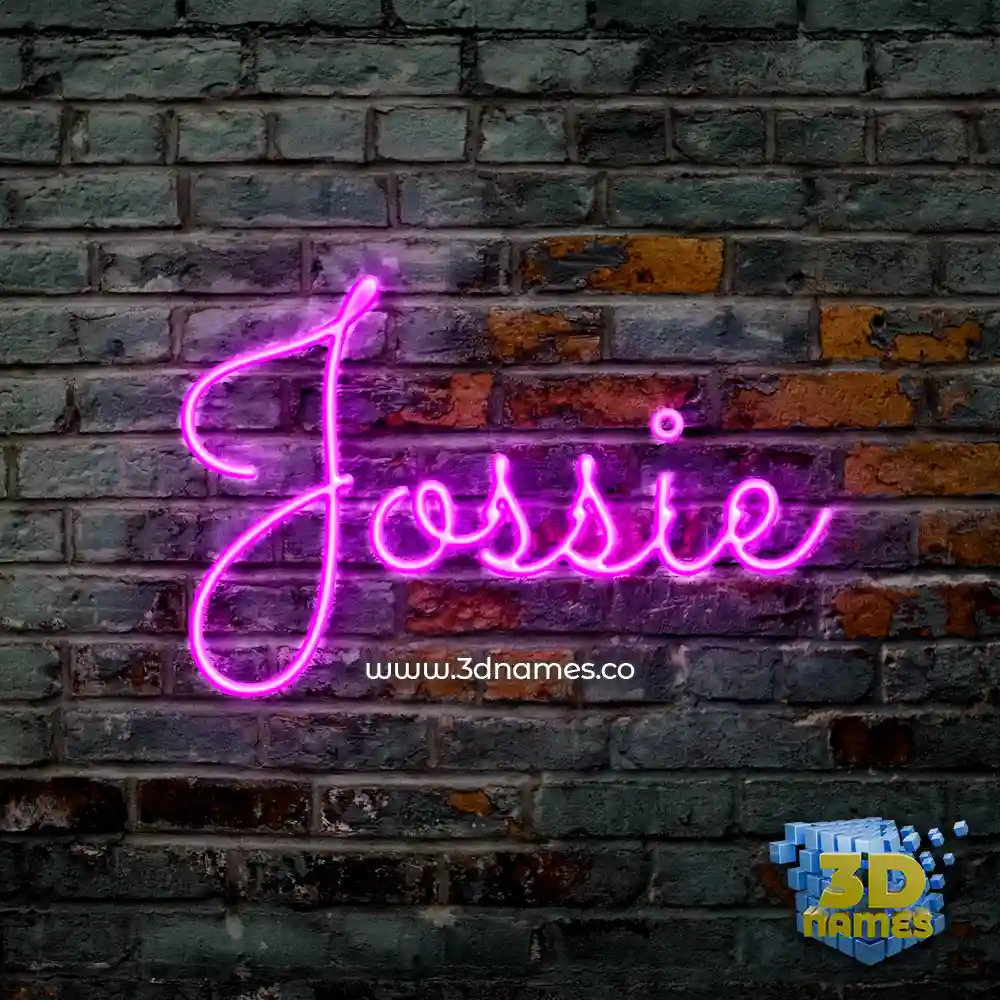 jossie in Pink Neon style - 3D name wallpaper