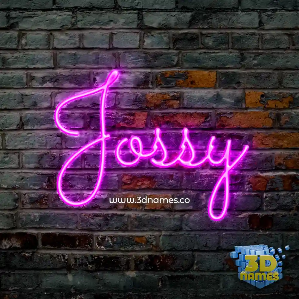 jossy in Pink Neon style - 3D name wallpaper