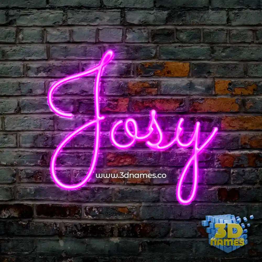 josy in Pink Neon style - 3D name wallpaper