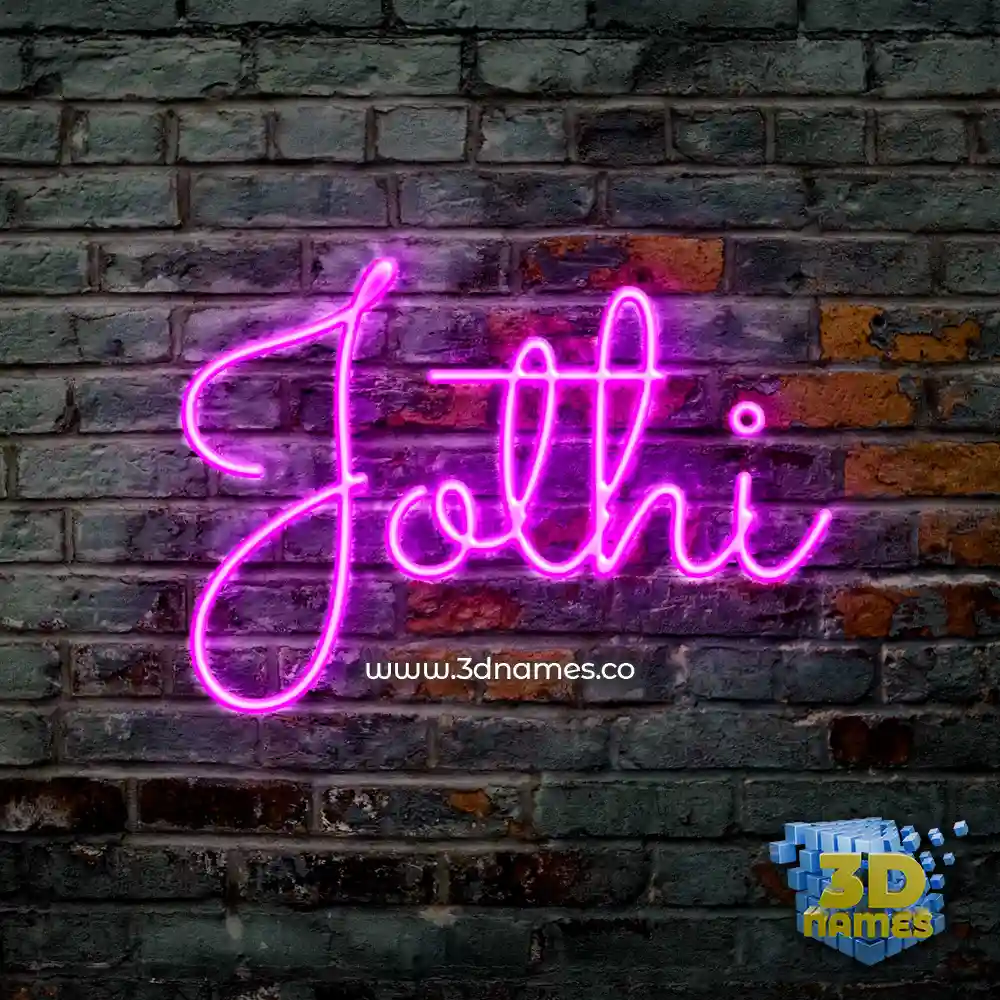 jothi in Pink Neon style - 3D name wallpaper