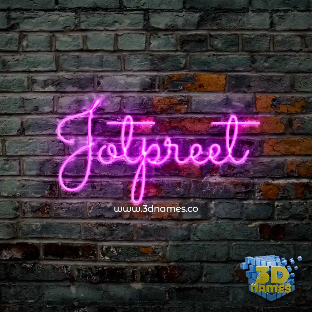 jotpreet in Pink Neon style - 3D name wallpaper