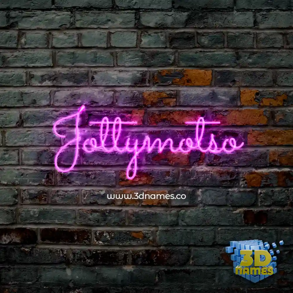 jottymotso in Pink Neon style - 3D name wallpaper