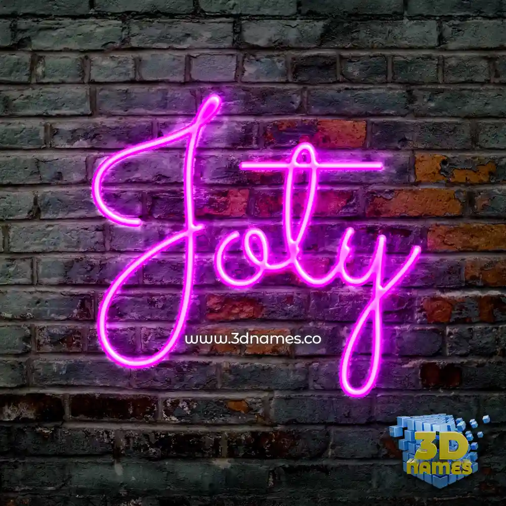 joty in Pink Neon style - 3D name wallpaper