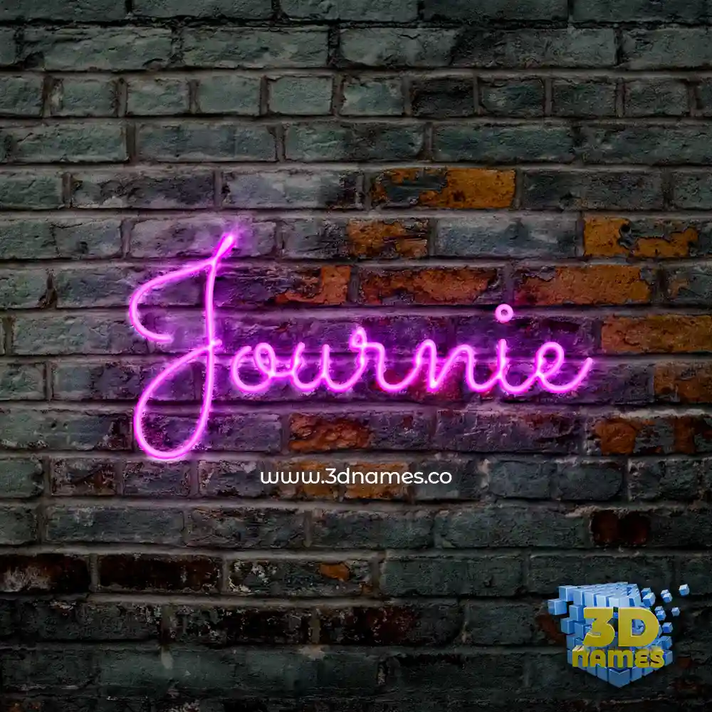 journie in Pink Neon style - 3D name wallpaper