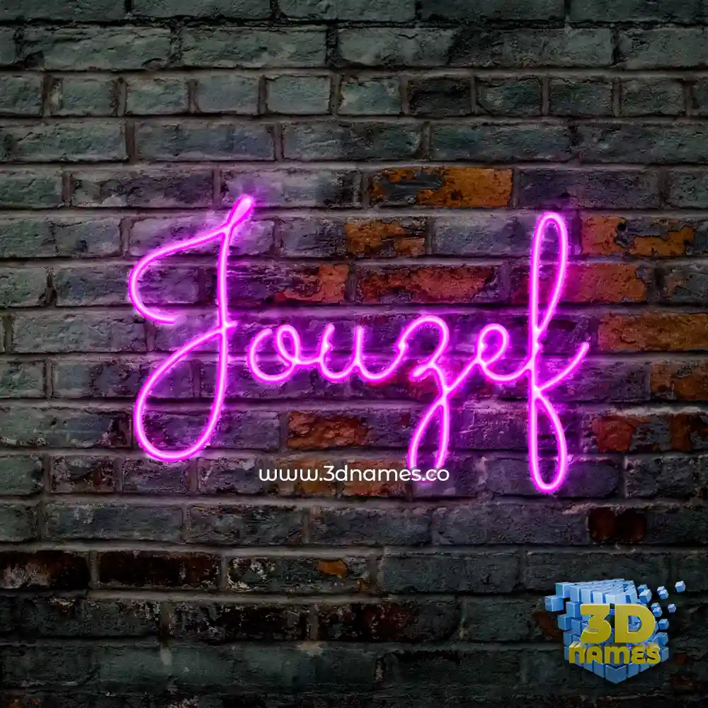 jouzef in Pink Neon style - 3D name wallpaper