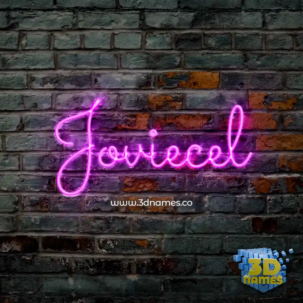 joviecel in Pink Neon style - 3D name wallpaper