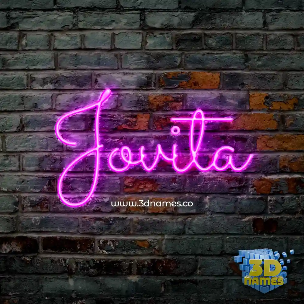 jovita in Pink Neon style - 3D name wallpaper