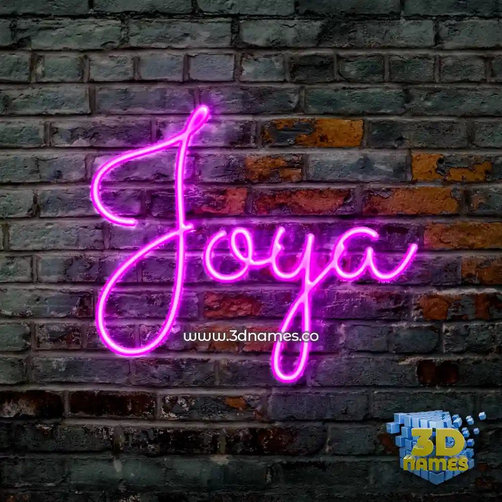 joya in Pink Neon style - 3D name wallpaper
