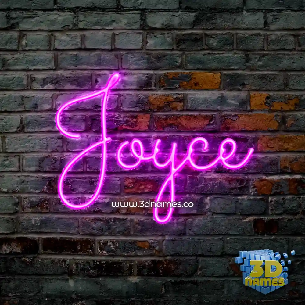 joyce in Pink Neon style - 3D name wallpaper