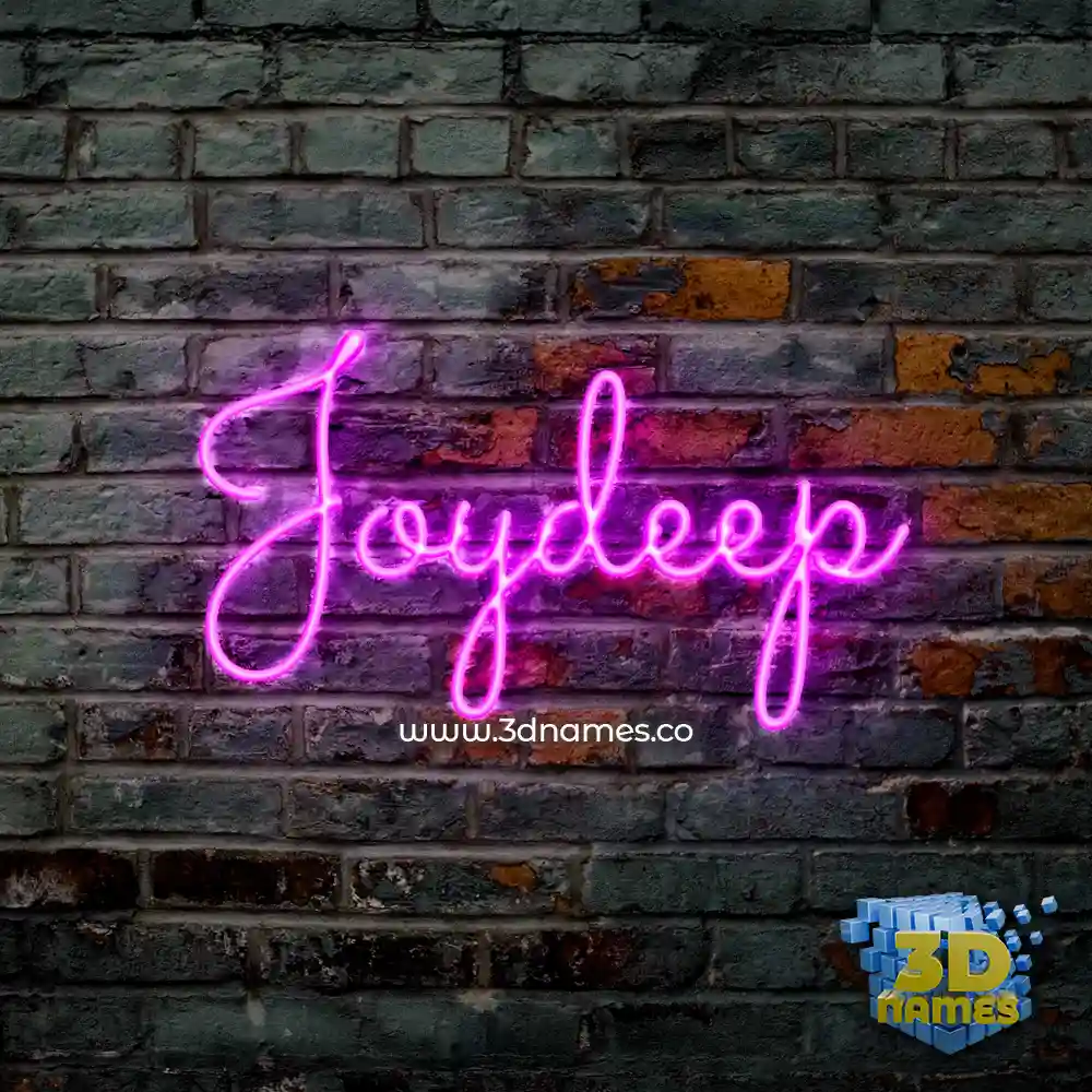 joydeep in Pink Neon style - 3D name wallpaper