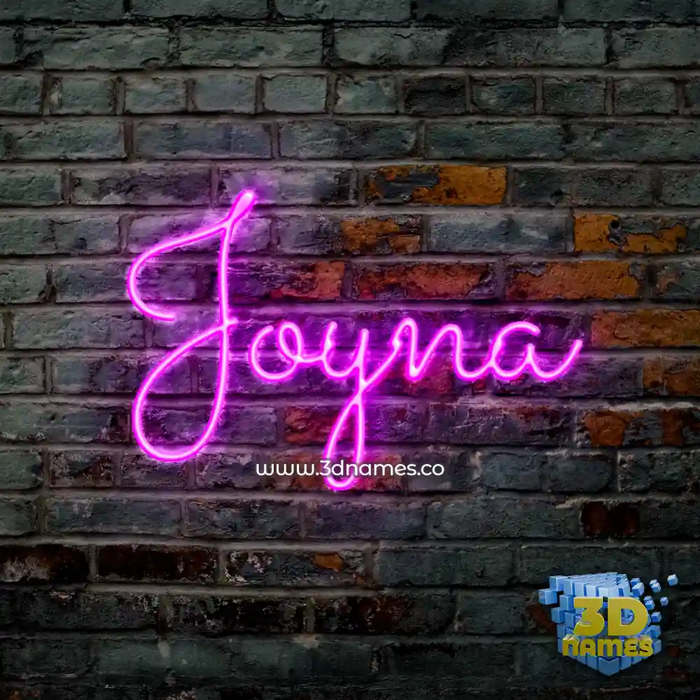 joyna in Pink Neon style - 3D name wallpaper