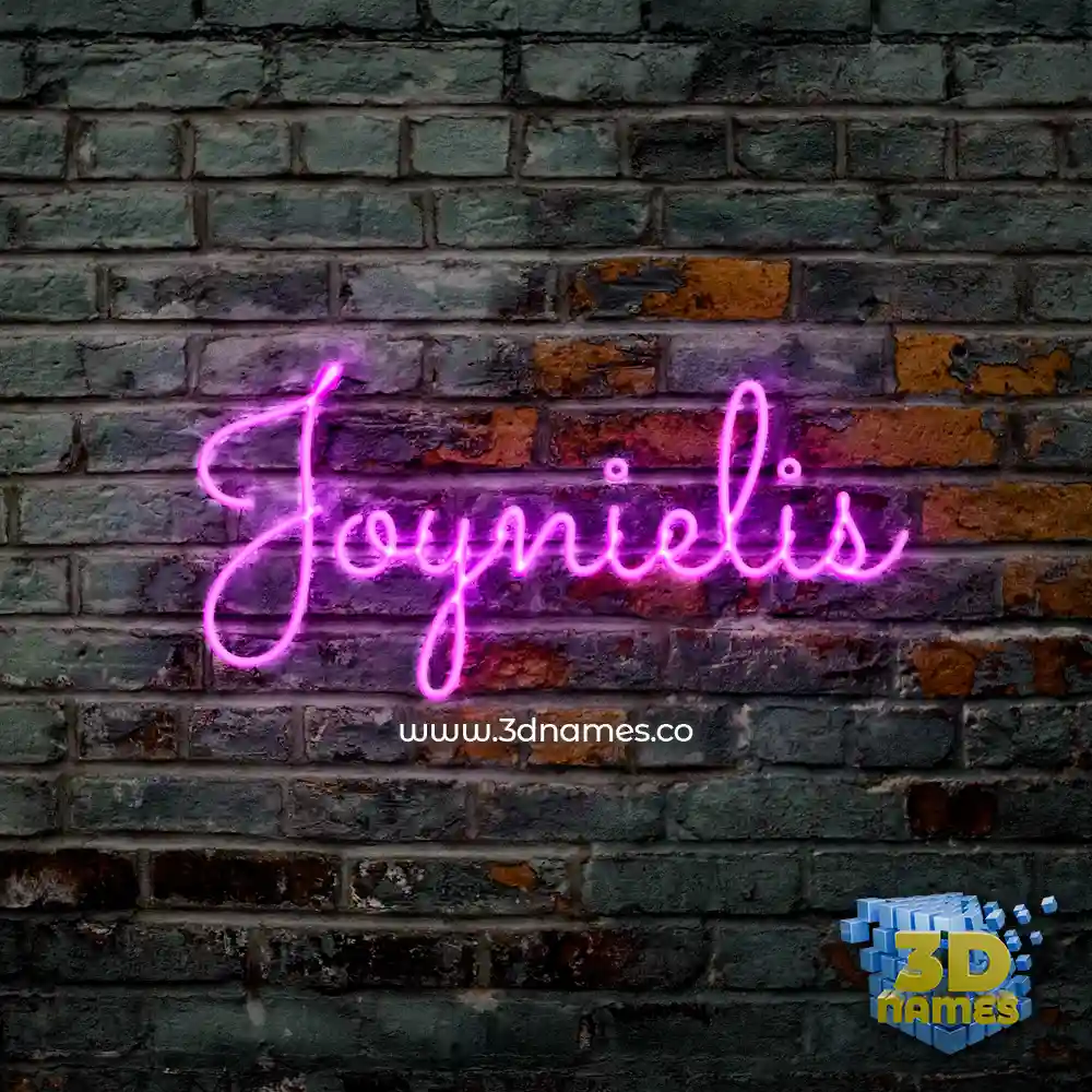 joynielis in Pink Neon style - 3D name wallpaper