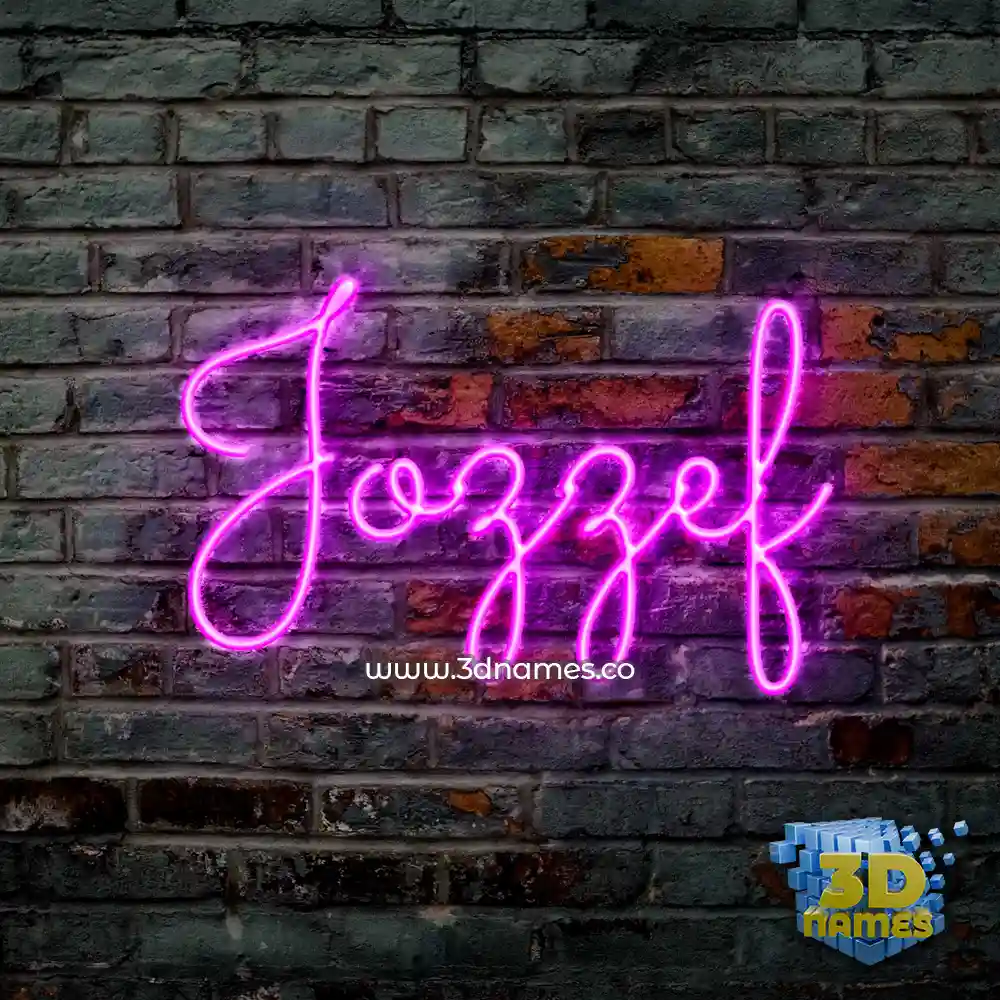 jozzef in Pink Neon style - 3D name wallpaper