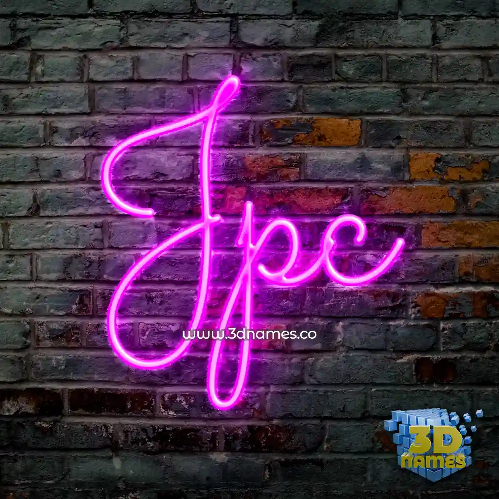 jpc in Pink Neon style - 3D name wallpaper