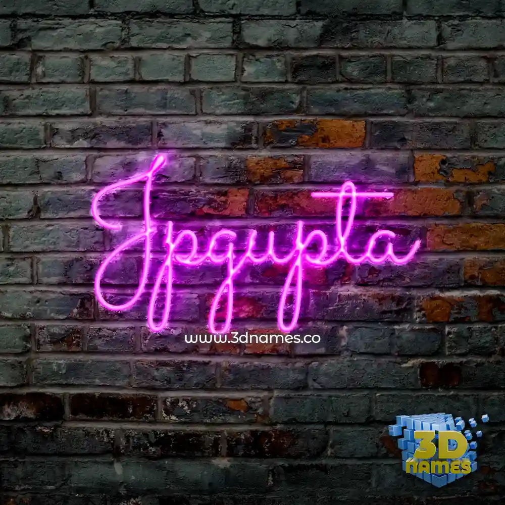 jpgupta in Pink Neon style - 3D name wallpaper