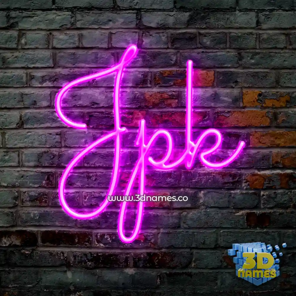 jpk in Pink Neon style - 3D name wallpaper