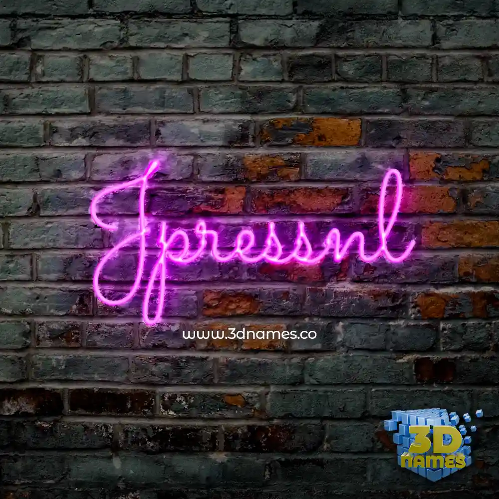 jpressnl in Pink Neon style - 3D name wallpaper