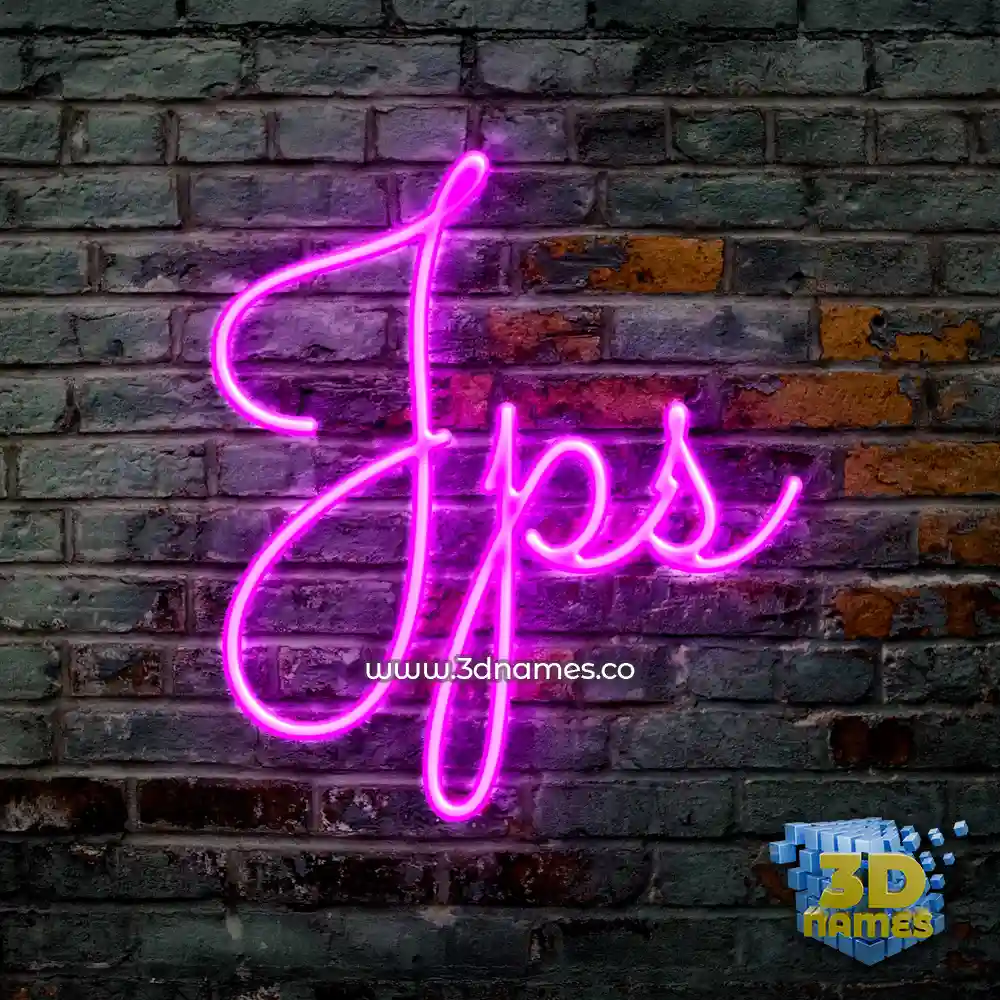 jps in Pink Neon style - 3D name wallpaper