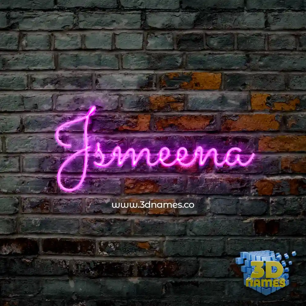 jsmeena in Pink Neon style - 3D name wallpaper