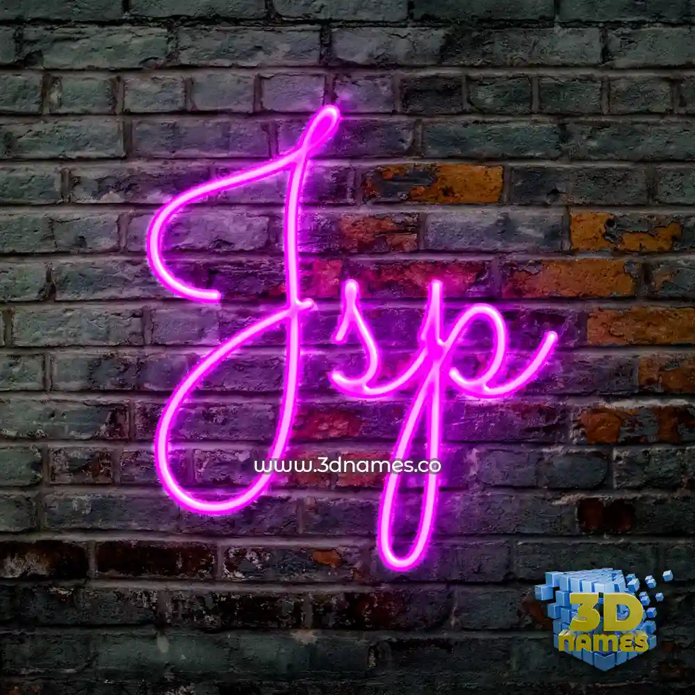 jsp in Pink Neon style - 3D name wallpaper