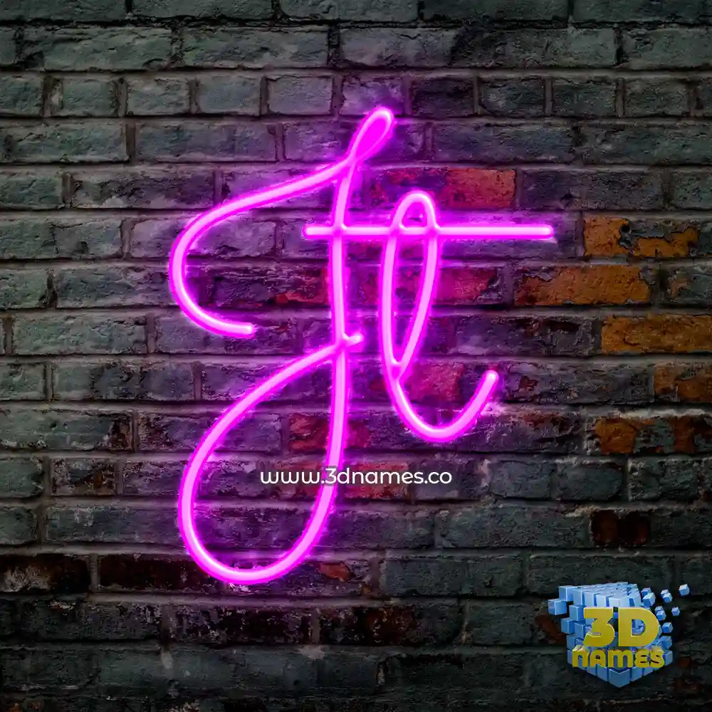 jt in Pink Neon style - 3D name wallpaper