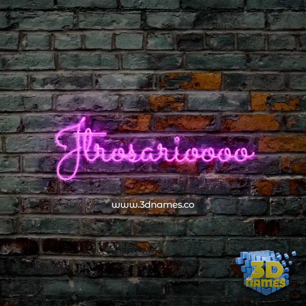 jtrosarioooo in Pink Neon style - 3D name wallpaper