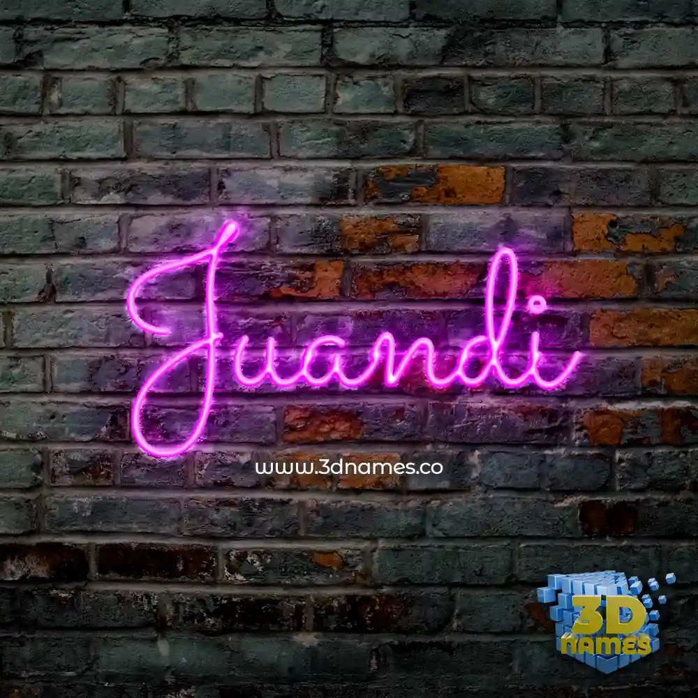juandi in Pink Neon style - 3D name wallpaper
