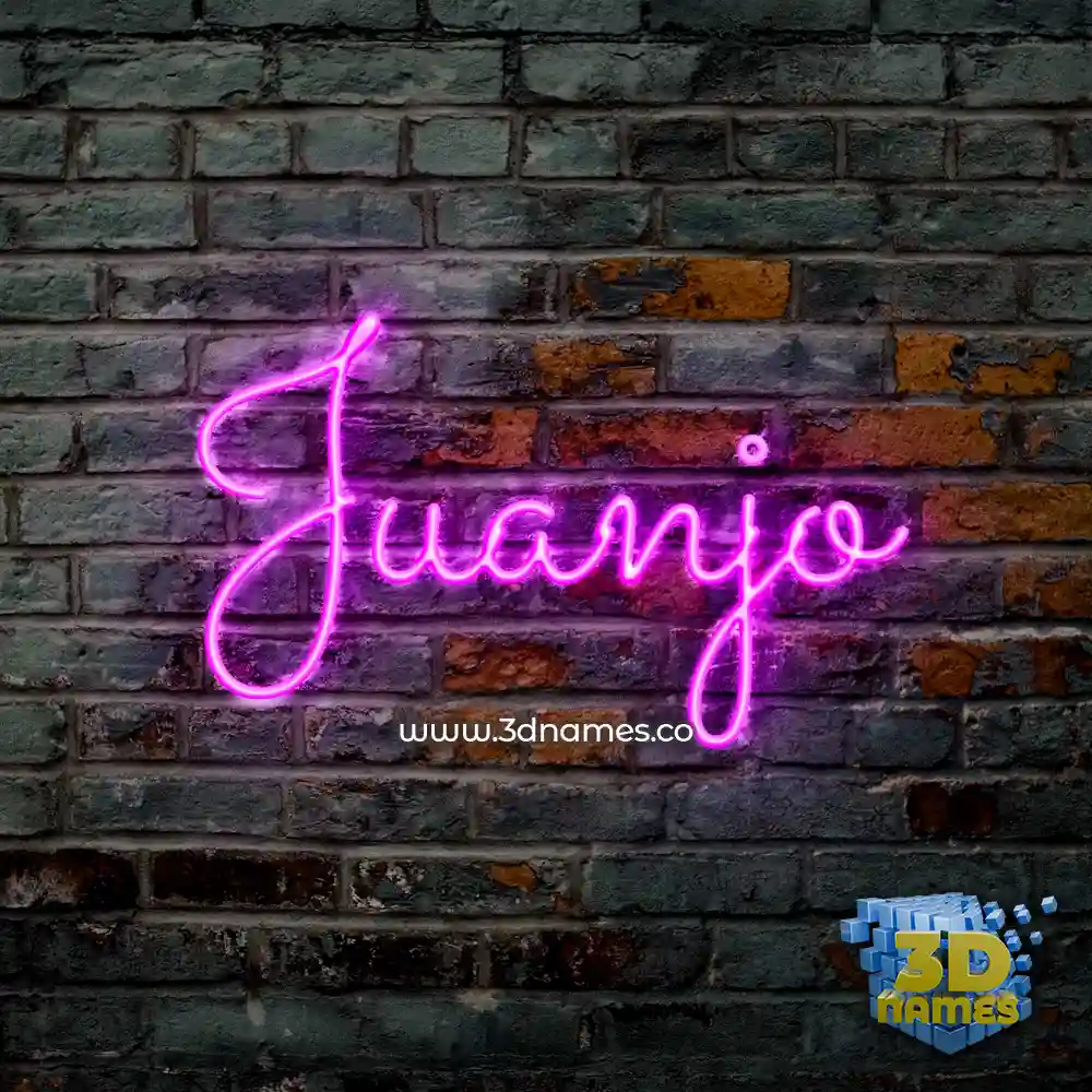juanjo in Pink Neon style - 3D name wallpaper